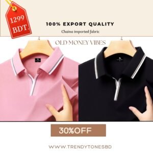 Premium Quality Old Money Polo Combo Baby Pink & Black
